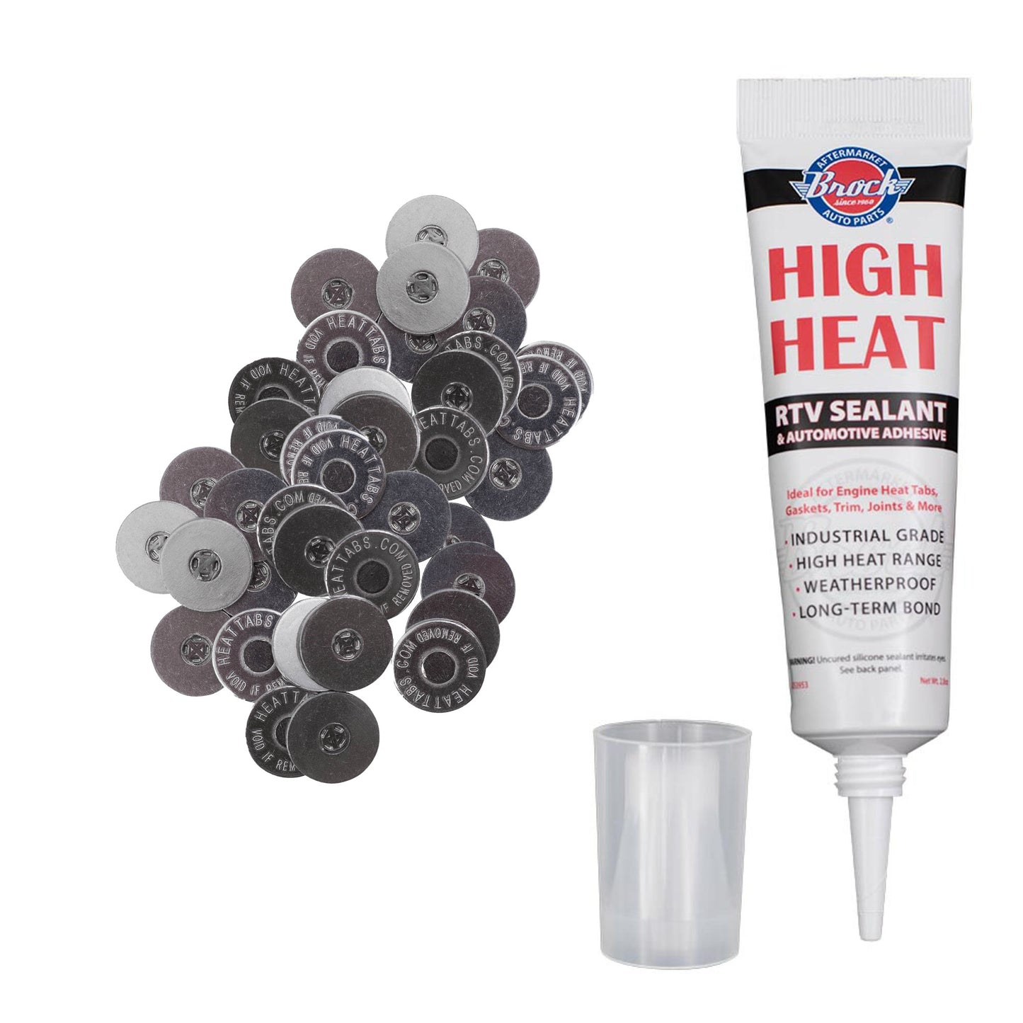 EngineHeatTabs Gasoline/Petrol Engine Heat Tabs With High Heat Adhesive- Center Melts At Approximately 260F/126C - Guaranteed Accurate - 100 Heat Tabs/Tube