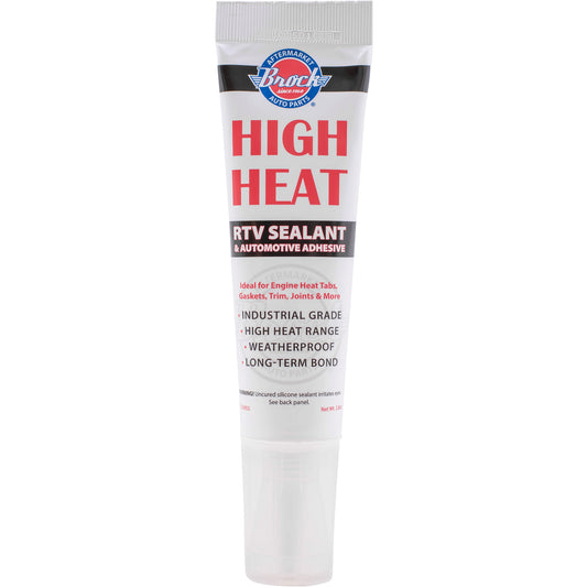 Brock High Heat RTV Sealant & Automotive Adhesive – Industrial Grade Silicone for Heat Tabs, Gaskets, and More – 2.8 oz Tube