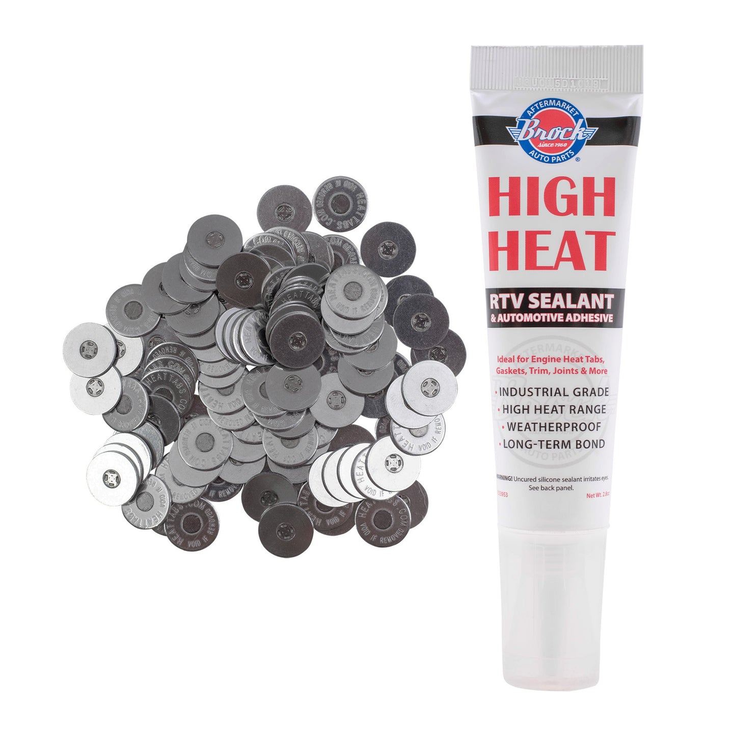 EngineHeatTabs Gasoline/Petrol Engine Heat Tabs With High Heat Adhesive- Center Melts At Approximately 260F/126C - Guaranteed Accurate - 100 Heat Tabs/Tube